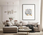 Personalised Our First Home Gift Print | New House Wall Art - Larosier Prints