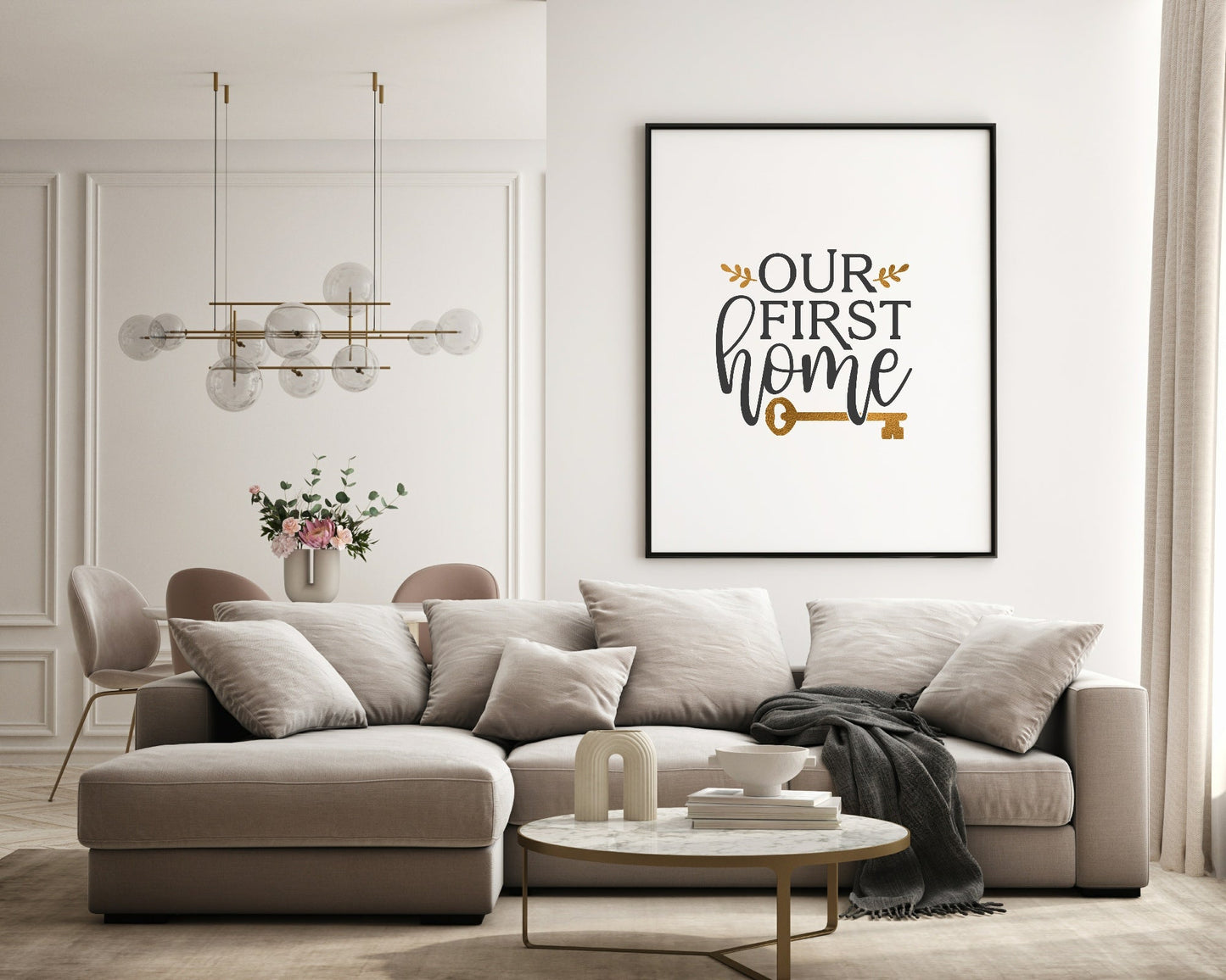 Personalised Our First Home Gift Print | New House Wall Art