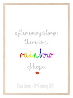 Personalised Rainbow Baby Print | Nursery Wall Art - Larosier Prints