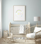 Personalised Rainbow Wreath Print | Nursery | Kids Wall Art - Larosier Prints