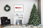 Personalised Santa Hat Christmas Print | Family & Love | Christmas Wall Art - Larosier Prints