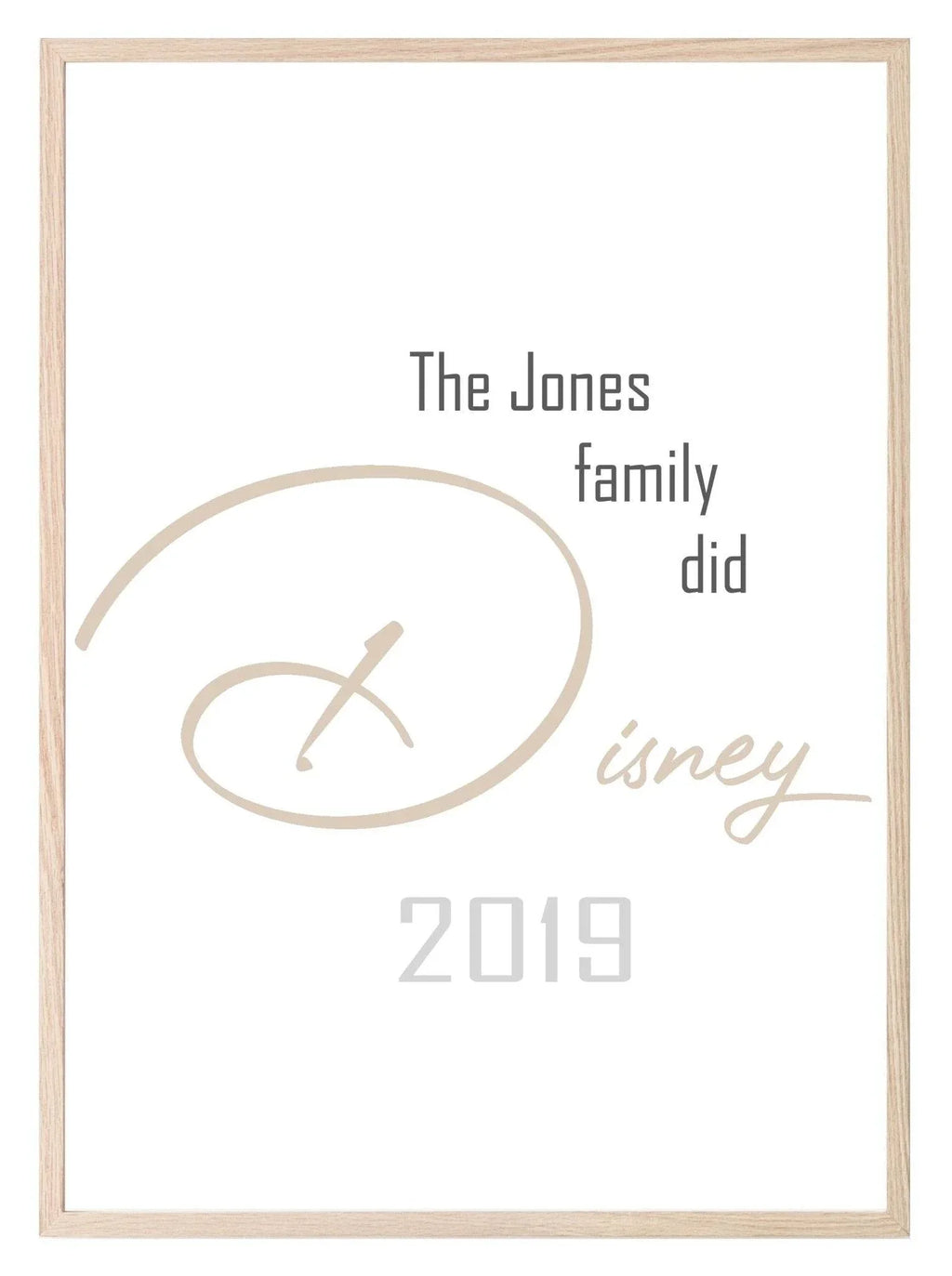 Personalised This family Did Disney Print | Holiday Wall Art - Larosier Prints