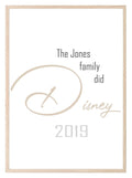 Personalised This family Did Disney Print | Holiday Wall Art - Larosier Prints