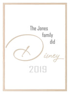 Personalised This family Did Disney Print | Holiday Wall Art - Larosier Prints