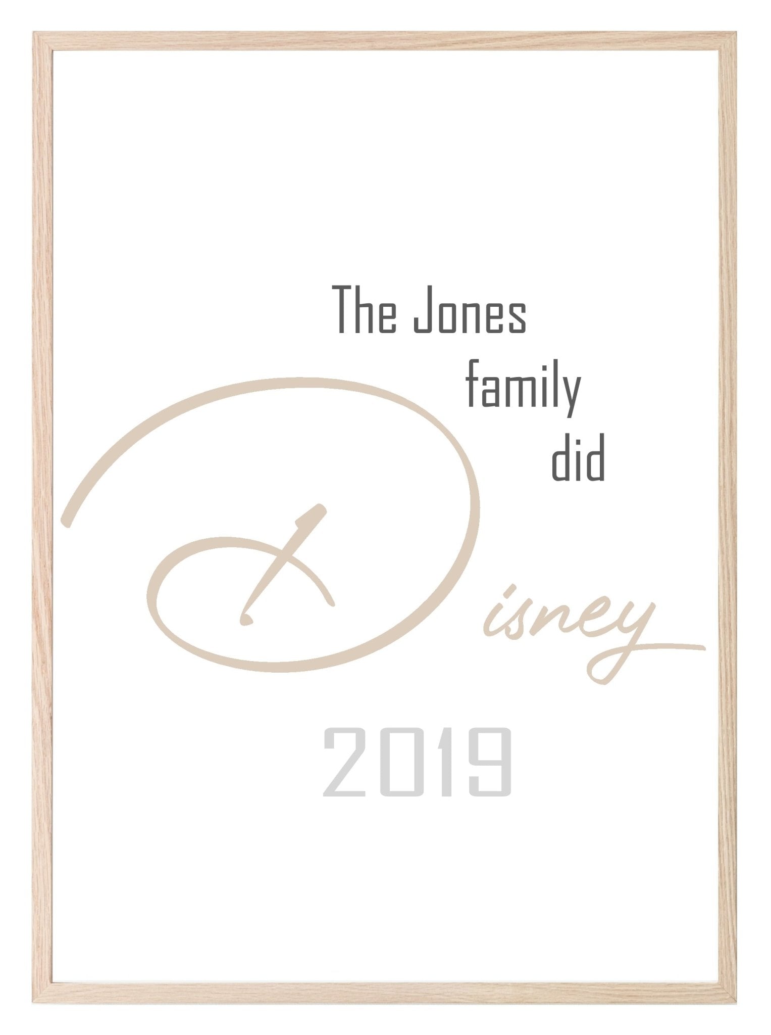 Personalised This family Did Disney Print | Holiday Wall Art