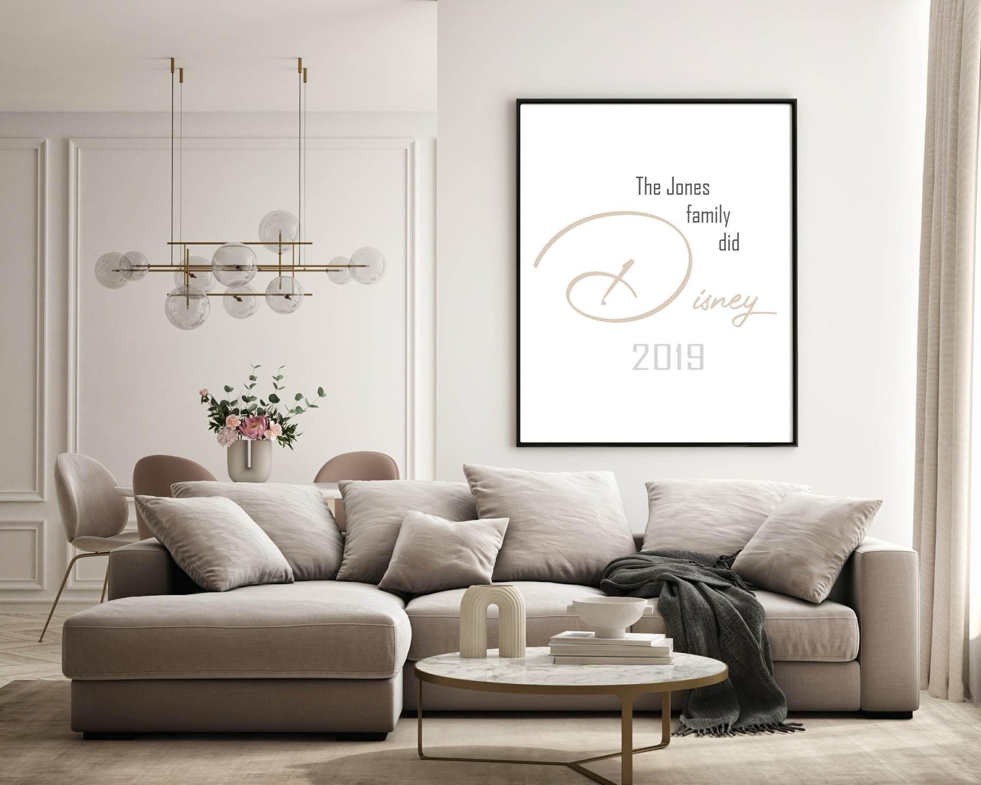 Personalised This family Did Disney Print | Holiday Wall Art - Larosier Prints