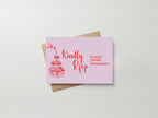 Pink & Red Champagne RSVP Cards