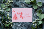 Pink & Red Champagne RSVP Cards lifestyle display