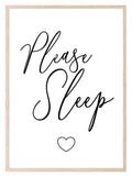Please Sleep Print | Nursery Wall Art - Larosier Prints