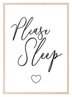 Please Sleep Print | Nursery Wall Art - Larosier Prints