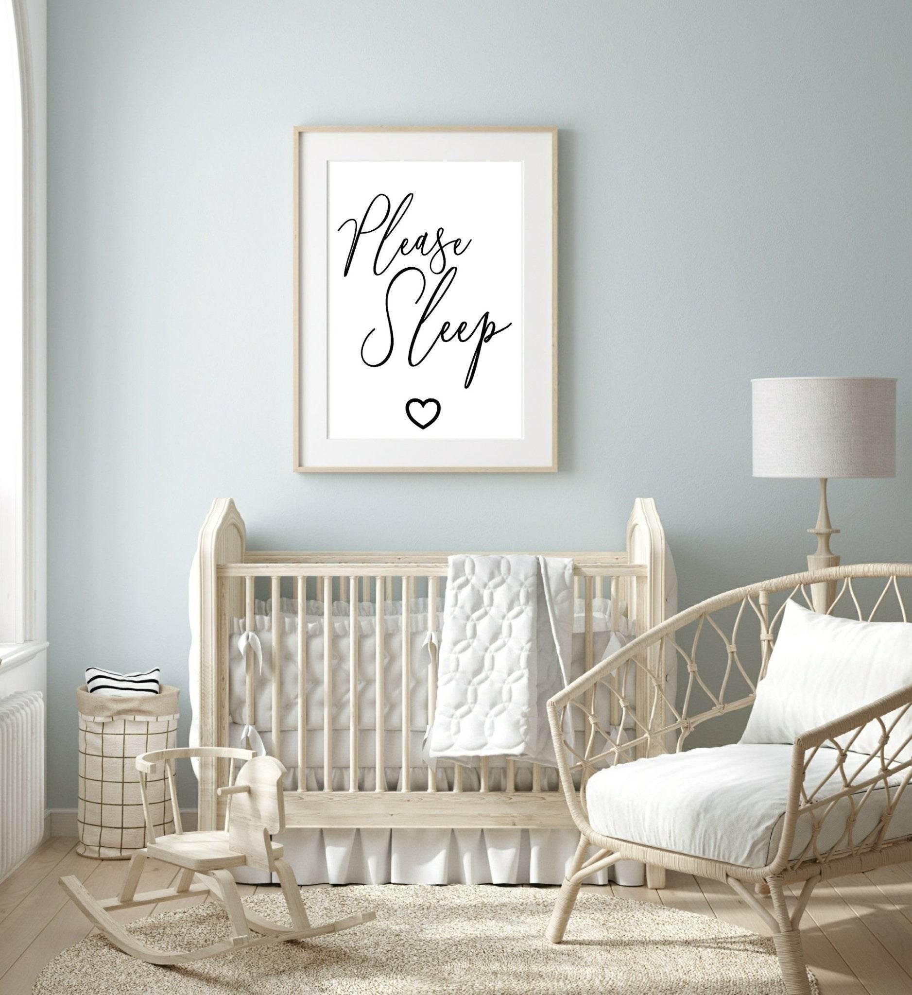 Please Sleep Print | Nursery Wall Art - Larosier Prints