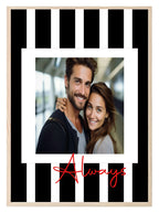 Striped Photo Print | Black & White, Green & Cream, Blue & Pink and Orange & Pink - Larosier Prints