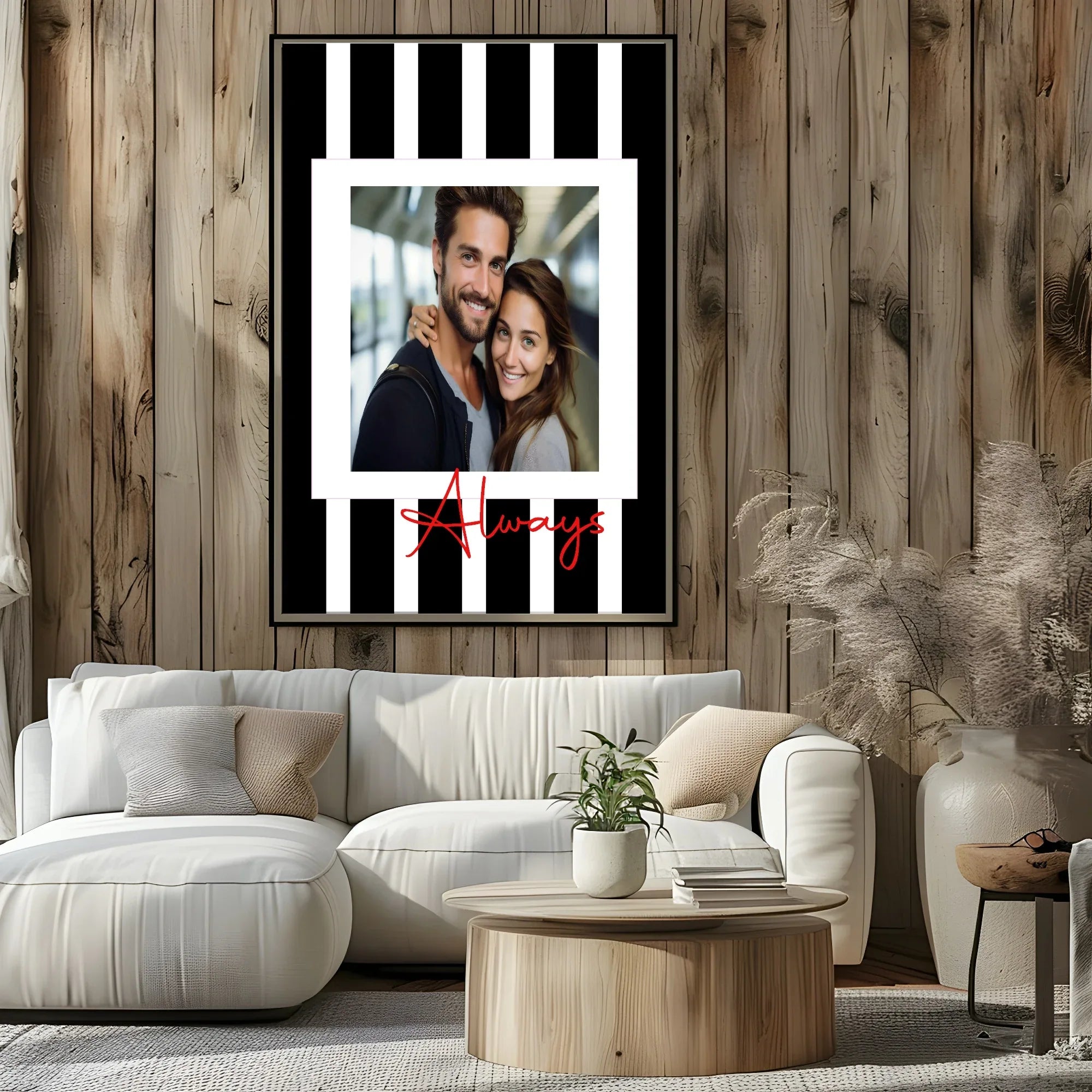 Striped Photo Print | Black & White, Green & Cream, Blue & Pink and Orange & Pink - Larosier Prints