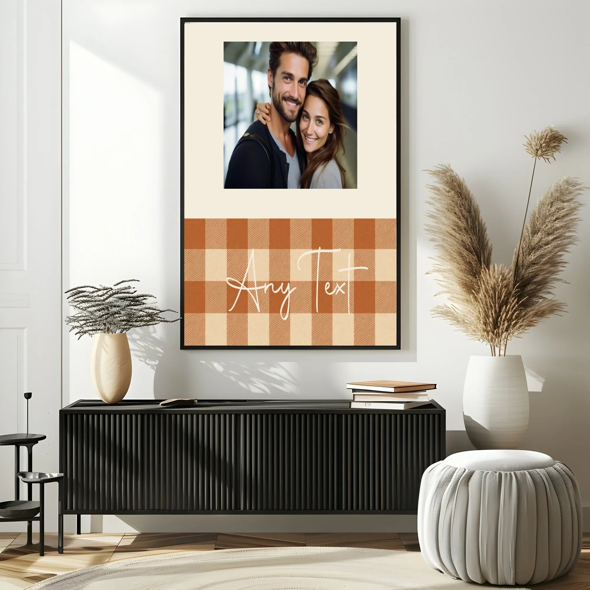 Personalised Autumnal Checkerboard Photo Print - Larosier Prints