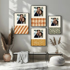 Personalised Autumnal Honeycomb Geometric Photo Print - Larosier Prints