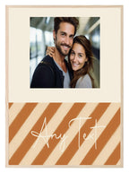 Personalised Autumnal Diagonal Stripe Photo Print - Larosier Prints