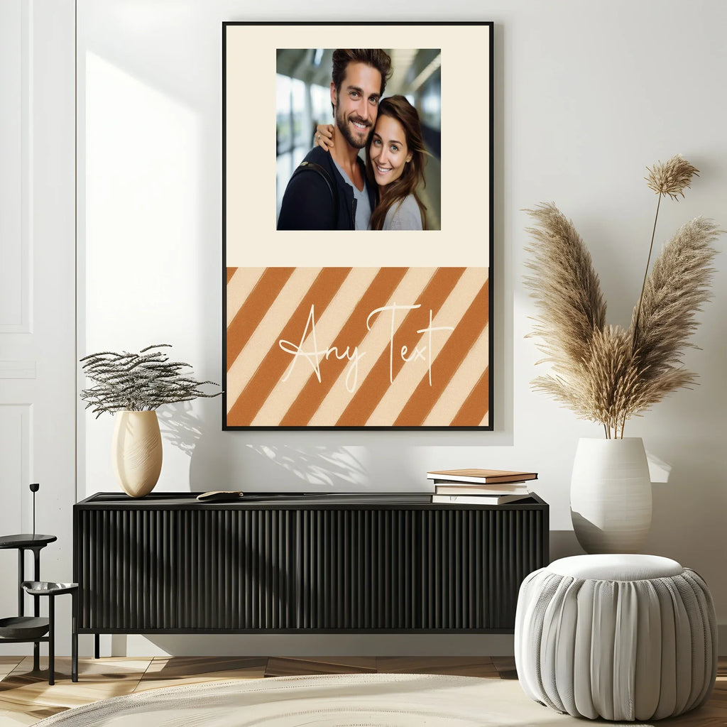 Personalised Autumnal Diagonal Stripe Photo Print - Larosier Prints