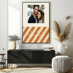 Personalised Autumnal Diagonal Stripe Photo Print - Larosier Prints