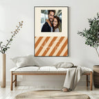 Personalised Autumnal Diagonal Stripe Photo Print - Larosier Prints