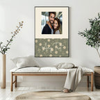 Personalised Floral Photo Print | Rust & Forest Green - Larosier Prints