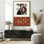 Personalised Floral Photo Print | Rust & Forest Green - Larosier Prints