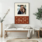 Personalised Floral Photo Print | Rust & Forest Green - Larosier Prints