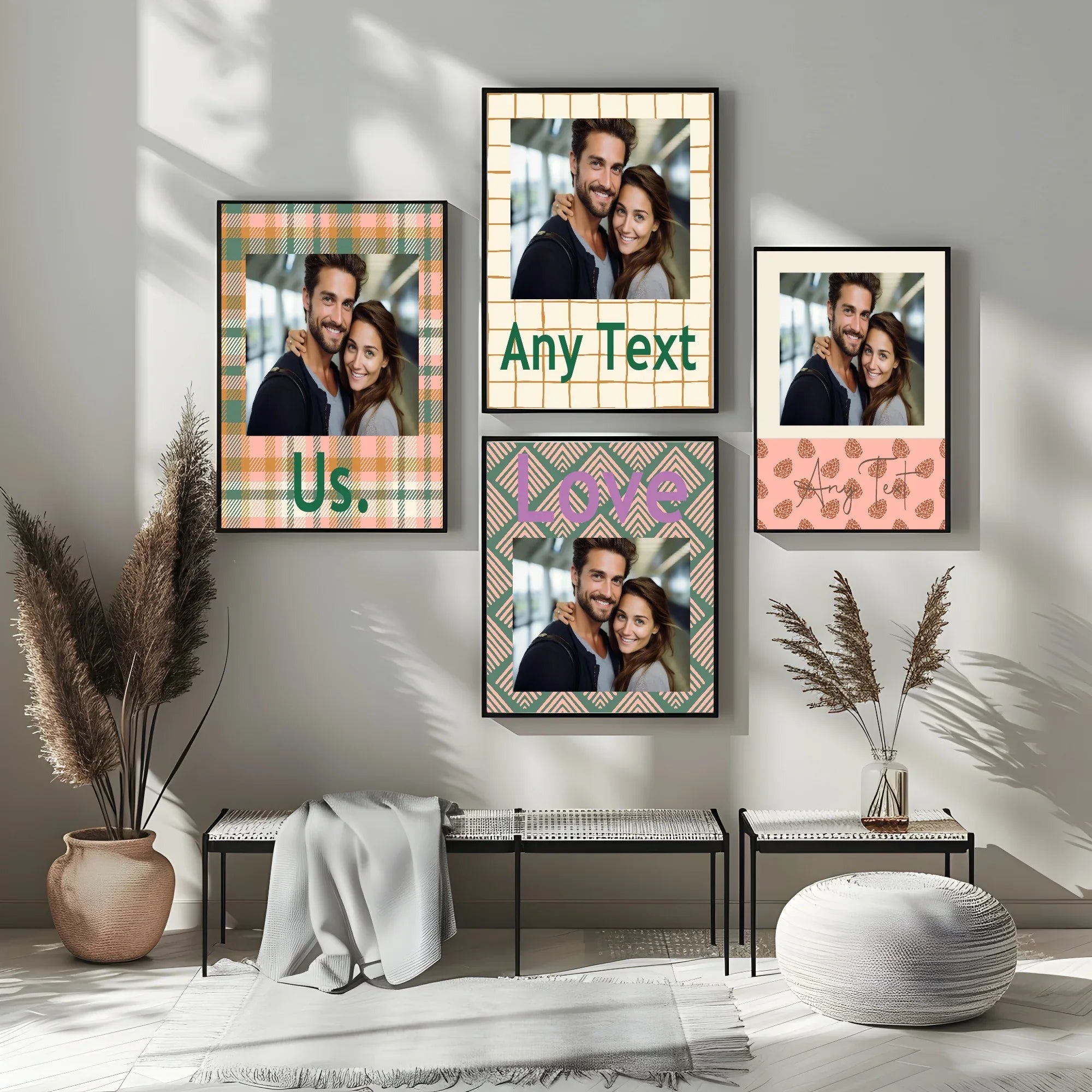 Personalised Rust Check Photo Print - Larosier Prints