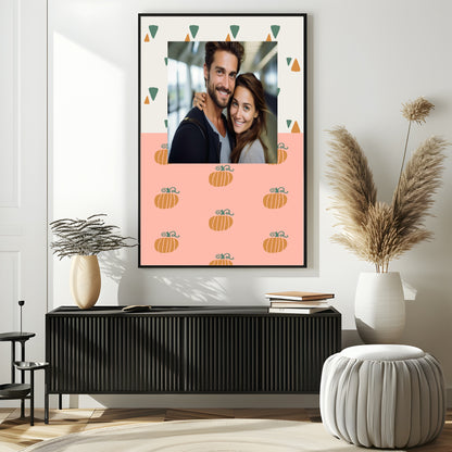 Personalised Autumnal Pumpkin Photo Print