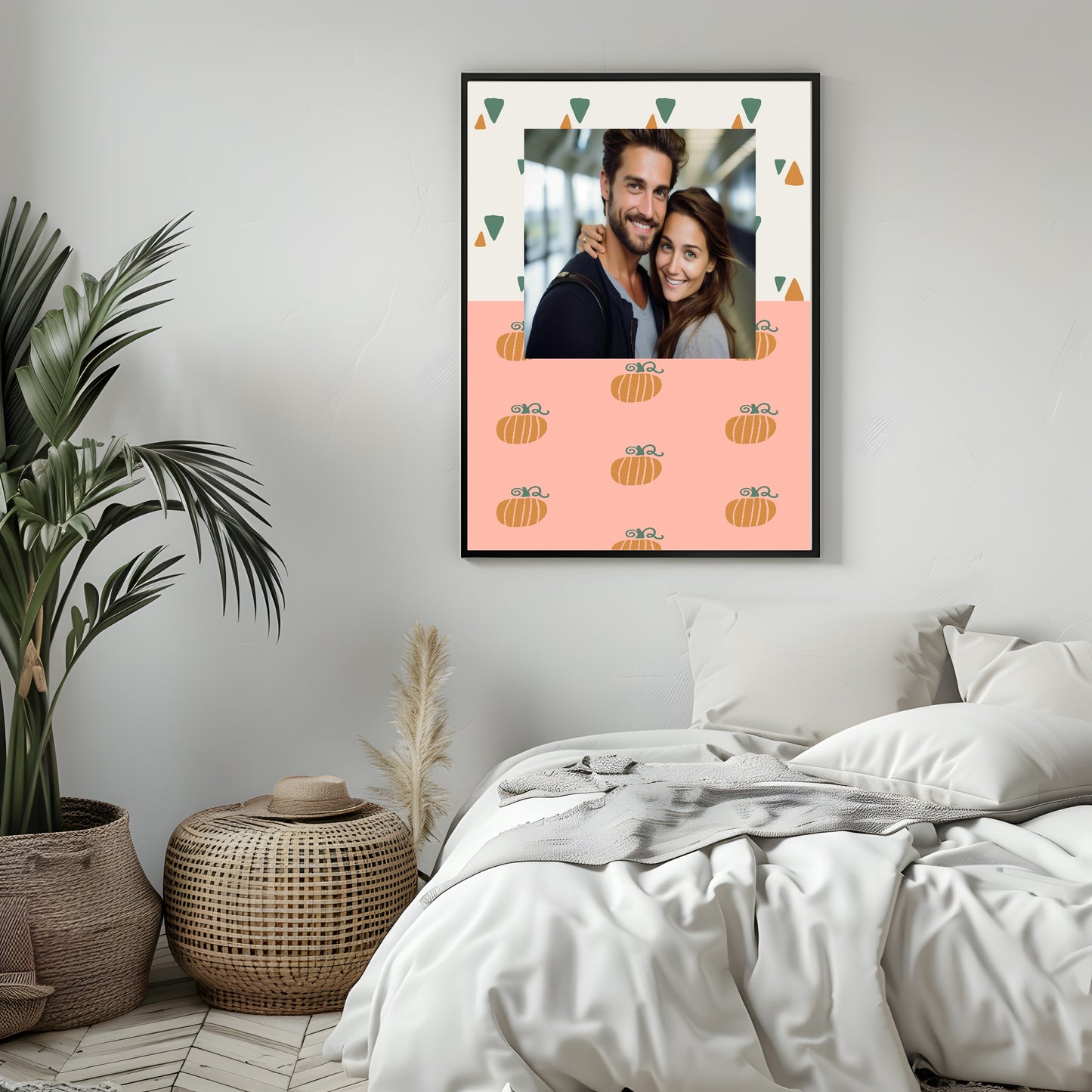 Personalised Autumnal Pumpkin Photo Print