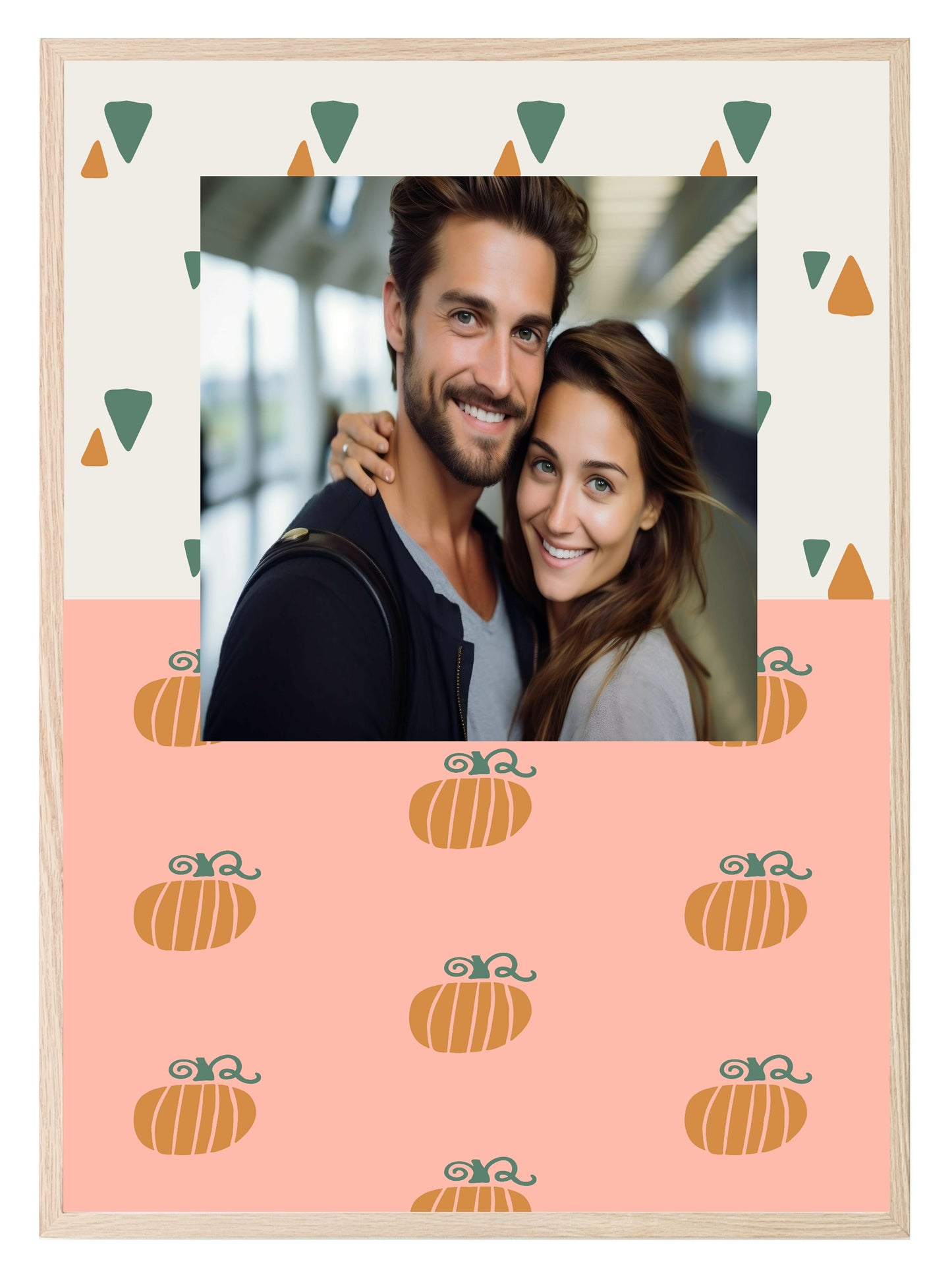 Personalised Autumnal Pumpkin Photo Print