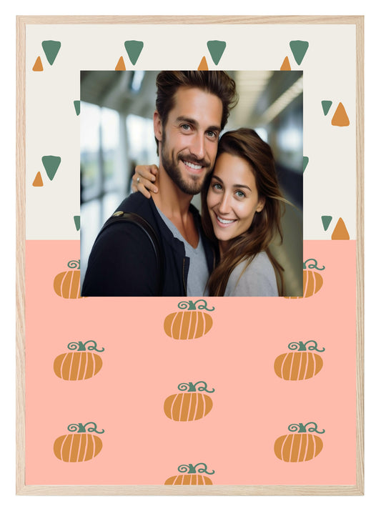 Personalised Autumnal Pumpkin Photo Print