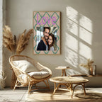 Geometric Green & Pink Love Photo Print - Larosier Prints