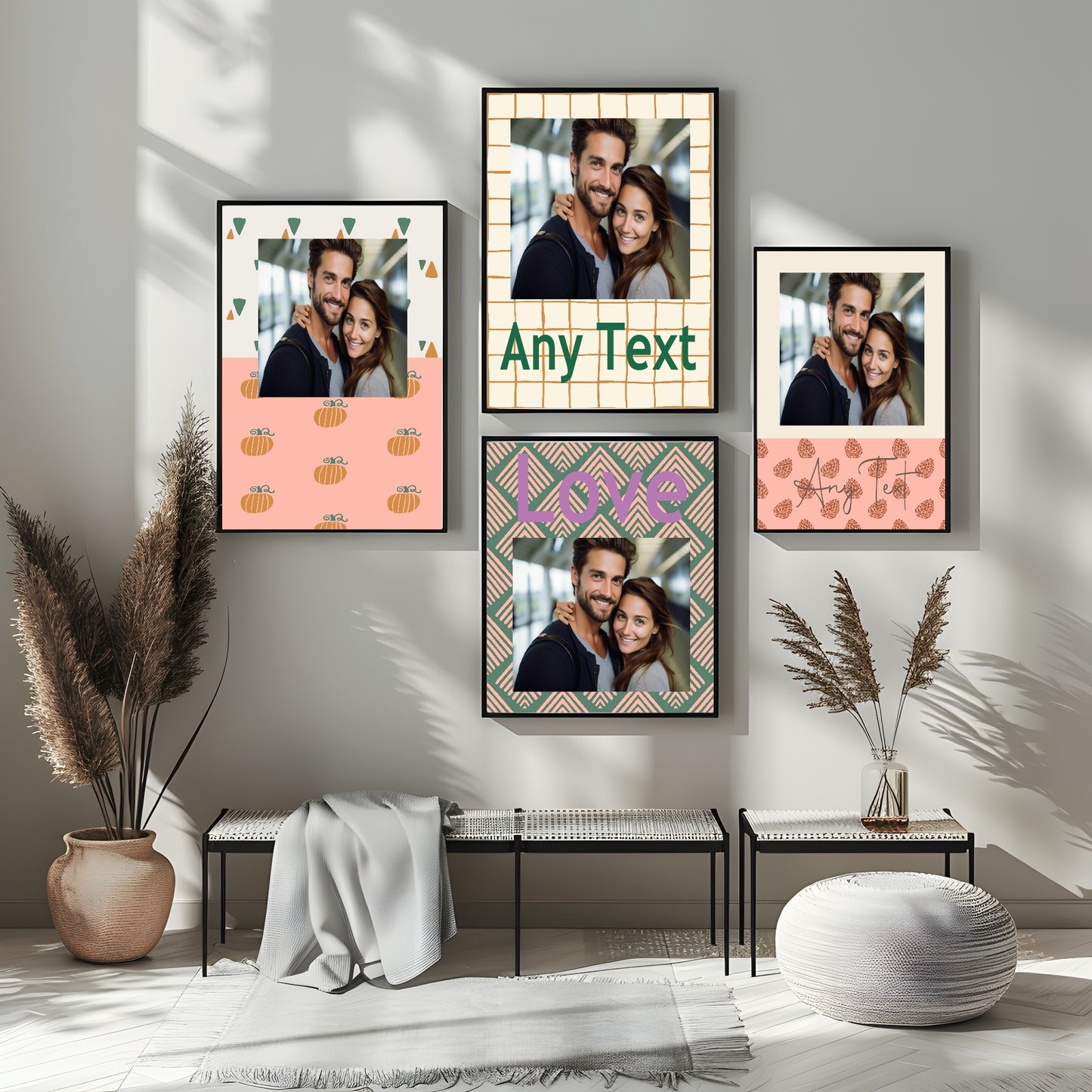 Personalised Autumnal Pumpkin Photo Print