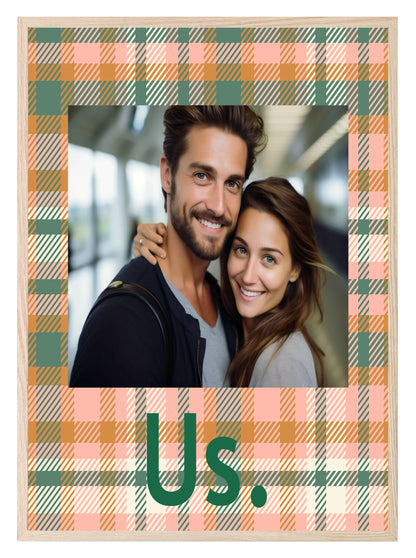 Pink & Green Tartan Us Photo Print