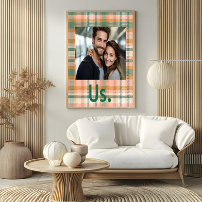 Pink & Green Tartan Us Photo Print