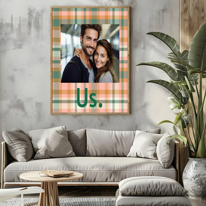 Pink & Green Tartan Us Photo Print