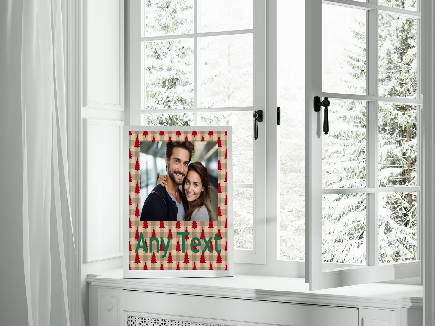 Personalised Christmas Tree Photo Print