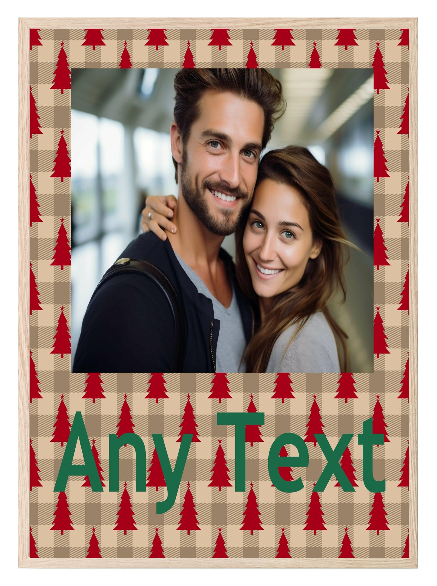 Personalised Christmas Tree Photo Print