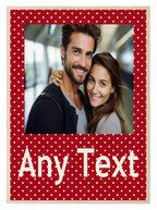 Personalised Polka Dot Photo Print | Red & Cream - Larosier Prints