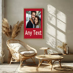 Personalised Polka Dot Photo Print | Red & Cream - Larosier Prints