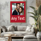 Personalised Polka Dot Photo Print | Red & Cream - Larosier Prints