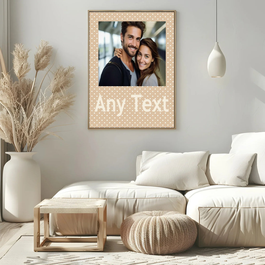 Personalised Polka Dot Photo Print | Red & Cream - Larosier Prints