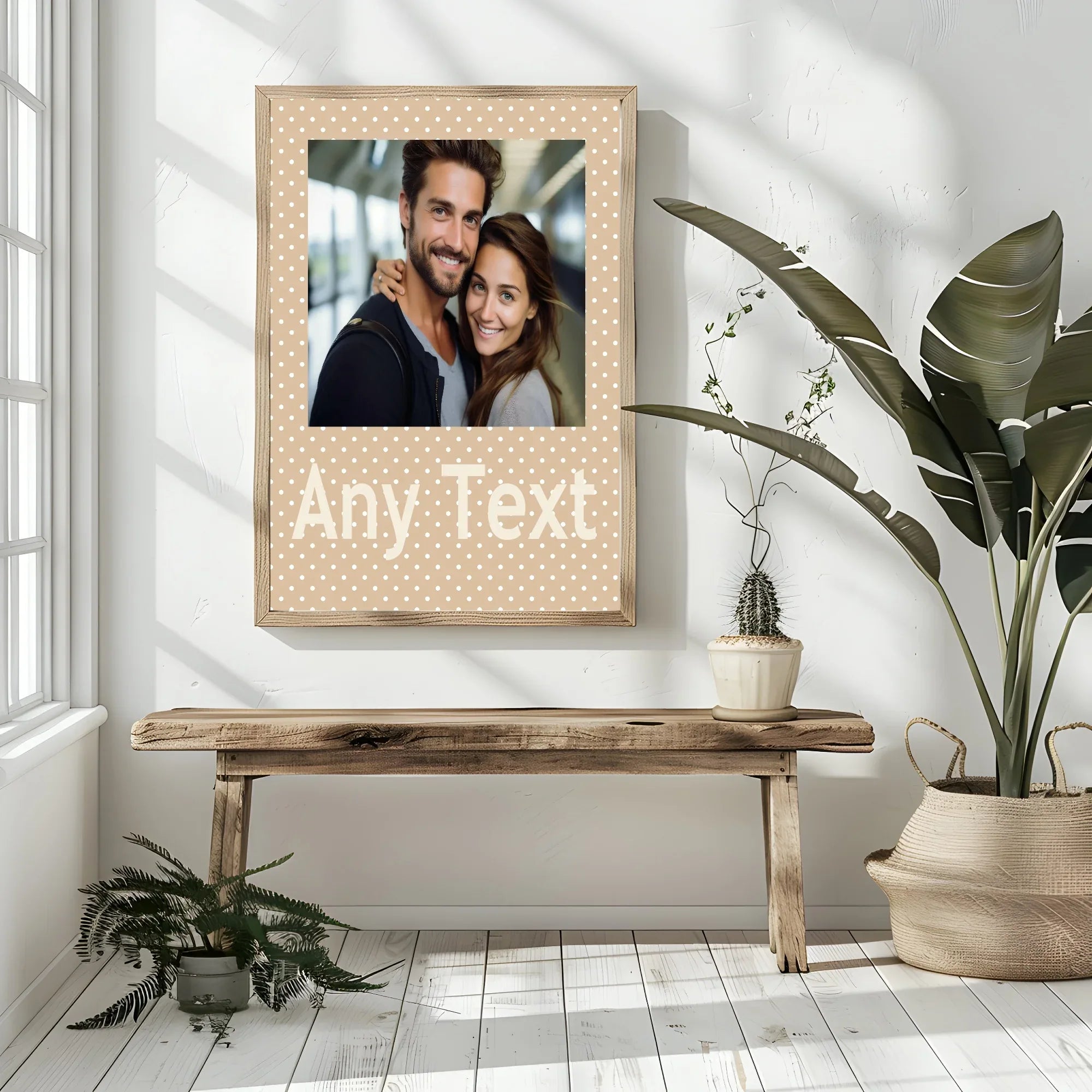 Personalised Polka Dot Photo Print | Red & Cream - Larosier Prints