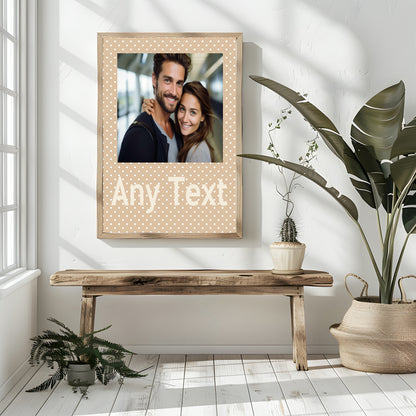 Personalised Polka Dot Photo Print | Red & Cream