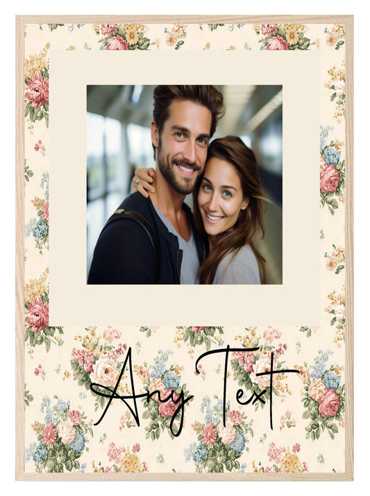Personalised Floral Photo Print
