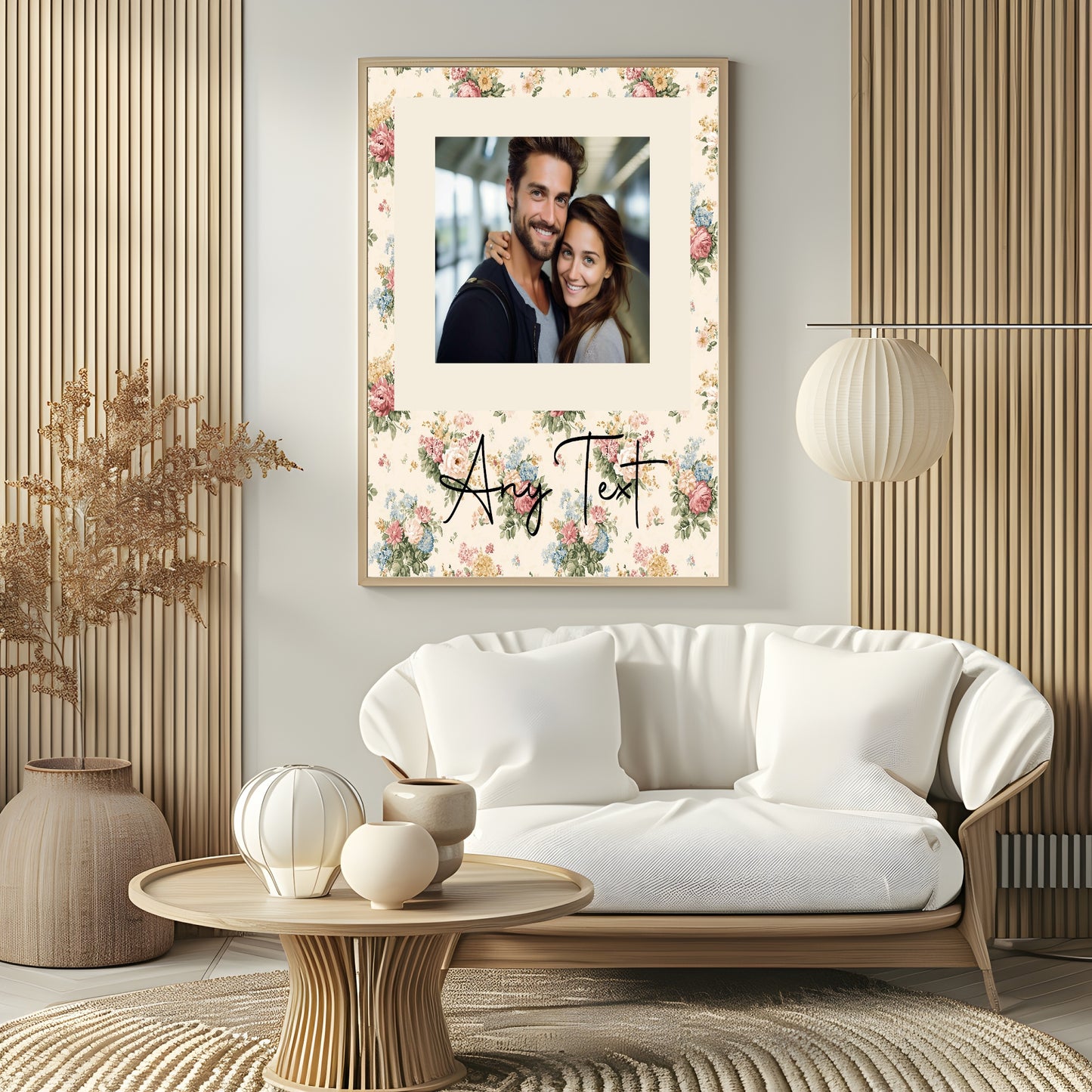 Personalised Floral Photo Print