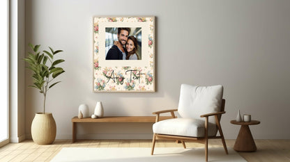 Personalised Floral Photo Print