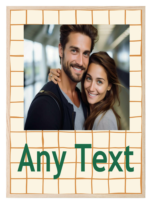 Personalised Rust Check Photo Print