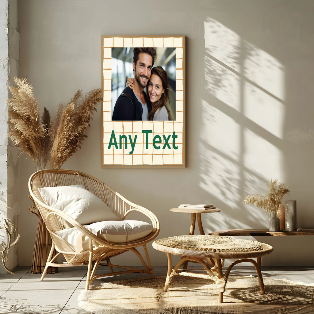 Personalised Rust Check Photo Print - Larosier Prints