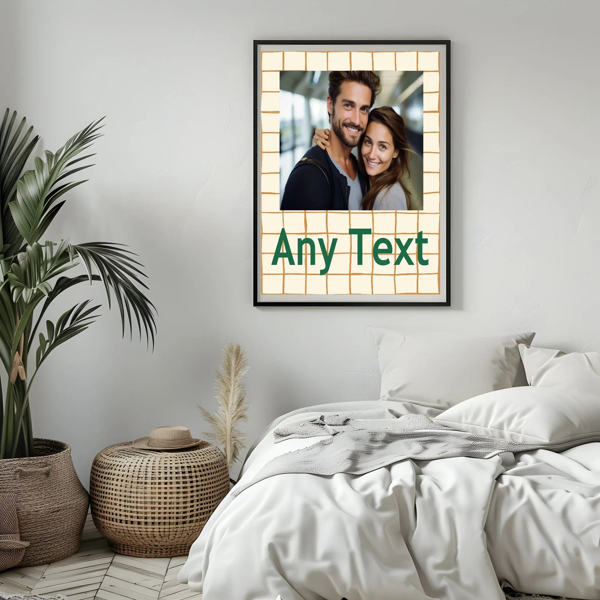 Personalised Rust Check Photo Print - Larosier Prints